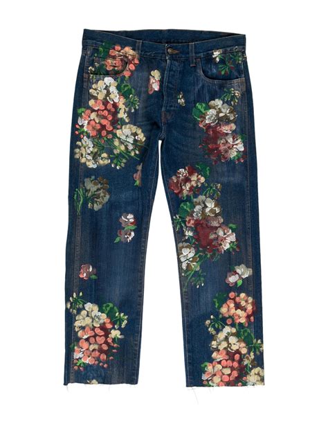 gucci floral jeans|gucci jeans for women.